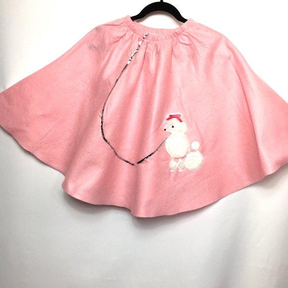 50’s Pink Poodle Felt Skirt  Childs New Old Stock NWOT - Picture 1 of 6